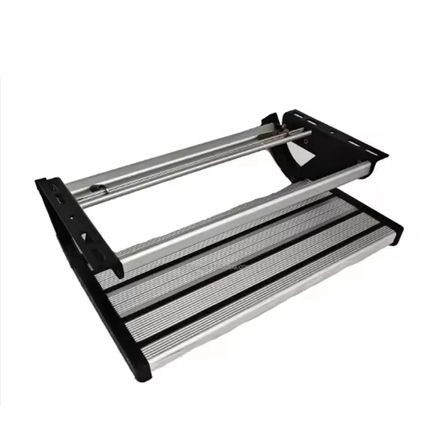 Luxury Travel Equipments Manual RV Aluminum Alloy Folding Single Step For Motorhome RV Camper Van Travel Trailer Caravan