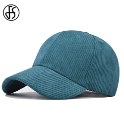 FS Vintage Green Corduroy Caps For Men Adjustable Women Brand Baseball Hats Summer Streetwear Trucker Hat Bone Masculino 2025