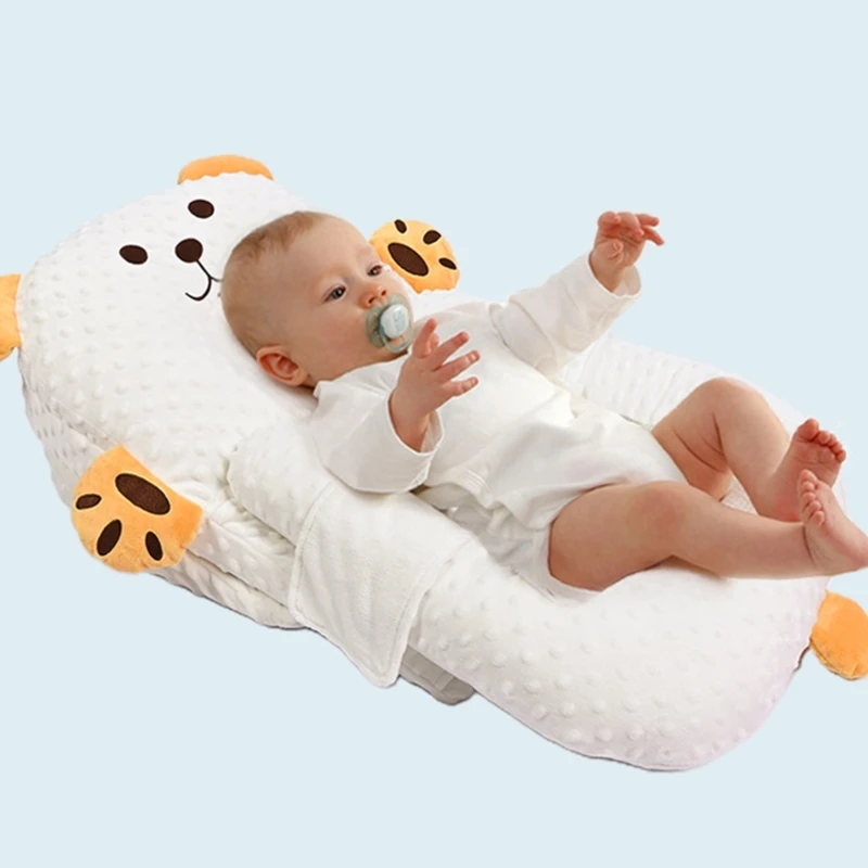 Baby Lounger Snuggle Nest Bear Pattern Baby Wеdgе Pillow Milk Feeding Anti-spit Nursing Pillow Baby Support Pillow