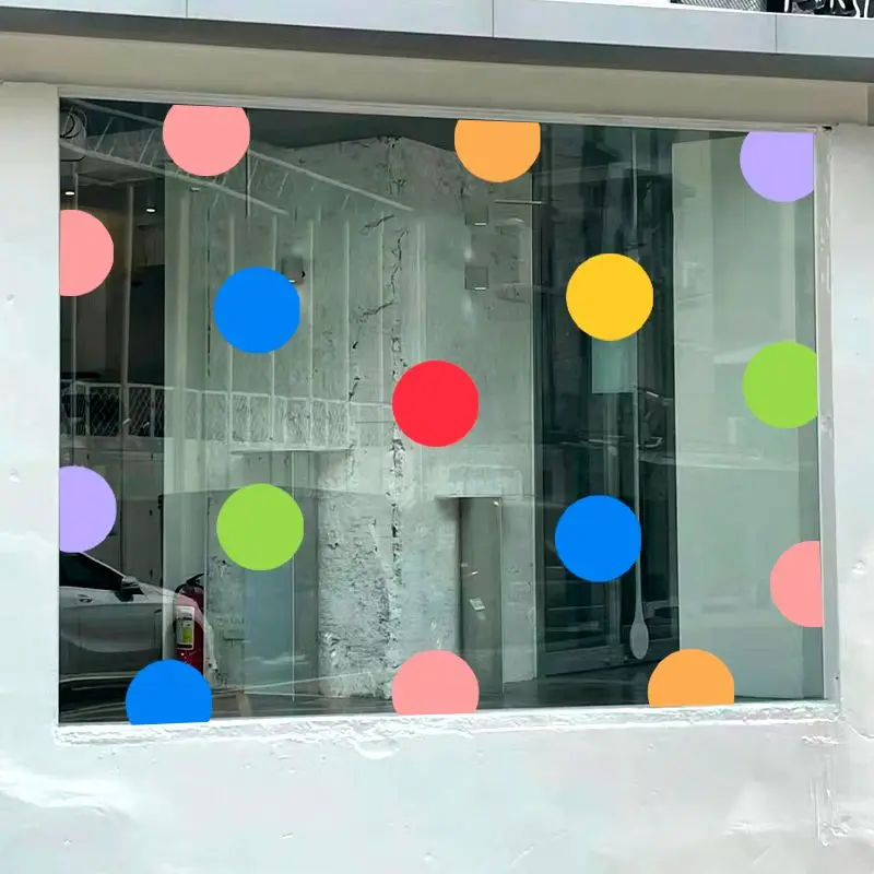

Circle Dots Decor Stickers New Material Electrostatic Adsorption Glass Door Posters Decoration Sell Shops Window Display Mirror