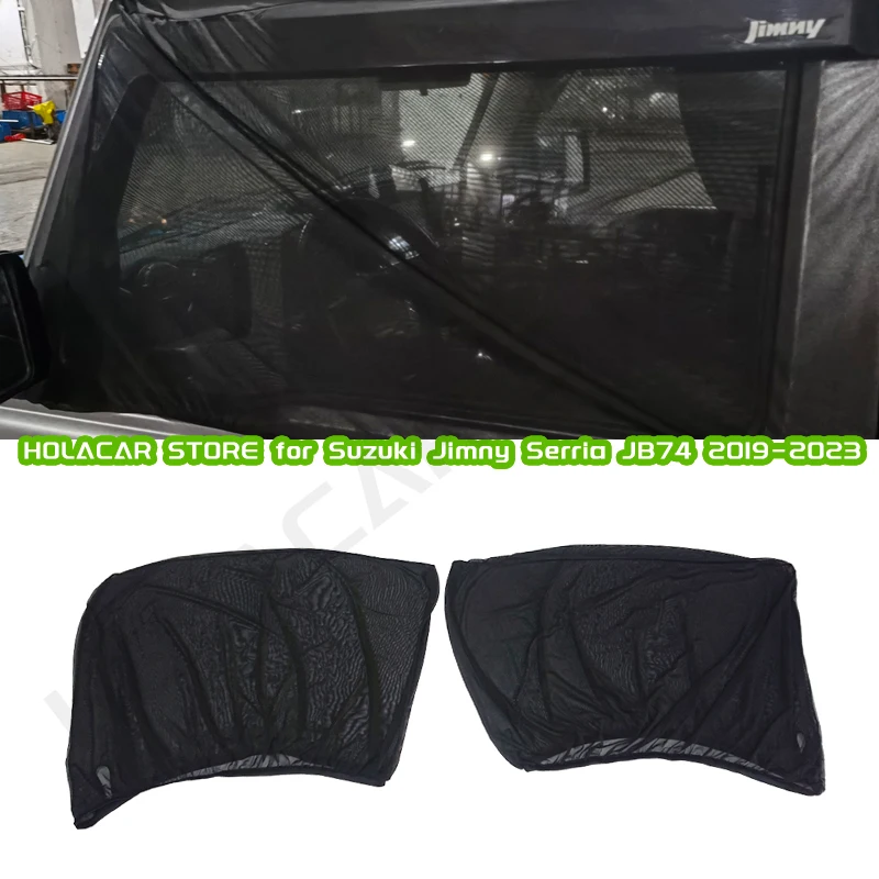 Car Curtain Anti-UV Sun Mesh Visor Cover Window Sunshade Insect Net for Suzuki Jimny JB64 JB74 2019+ Jimny Exterior Accessories