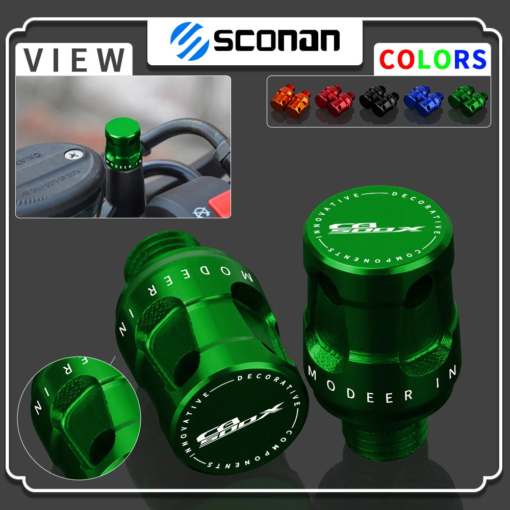 

For CB500X CB500F CB500 X cb 500 x/f Motorcycle CNC Aluminum Mirror Hole Plugs Bolt M10*1.25 high quality Motorcycle Accessories