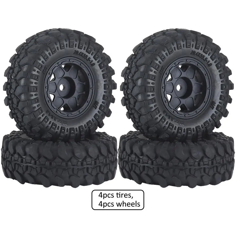 

Для 1/24 осевых Scx24 Fmx24 1/18 Traxxas Trx4m шины 4 шт. 1,0 "набор колесных шин пластиковые колесные диски с замком резиновые шины