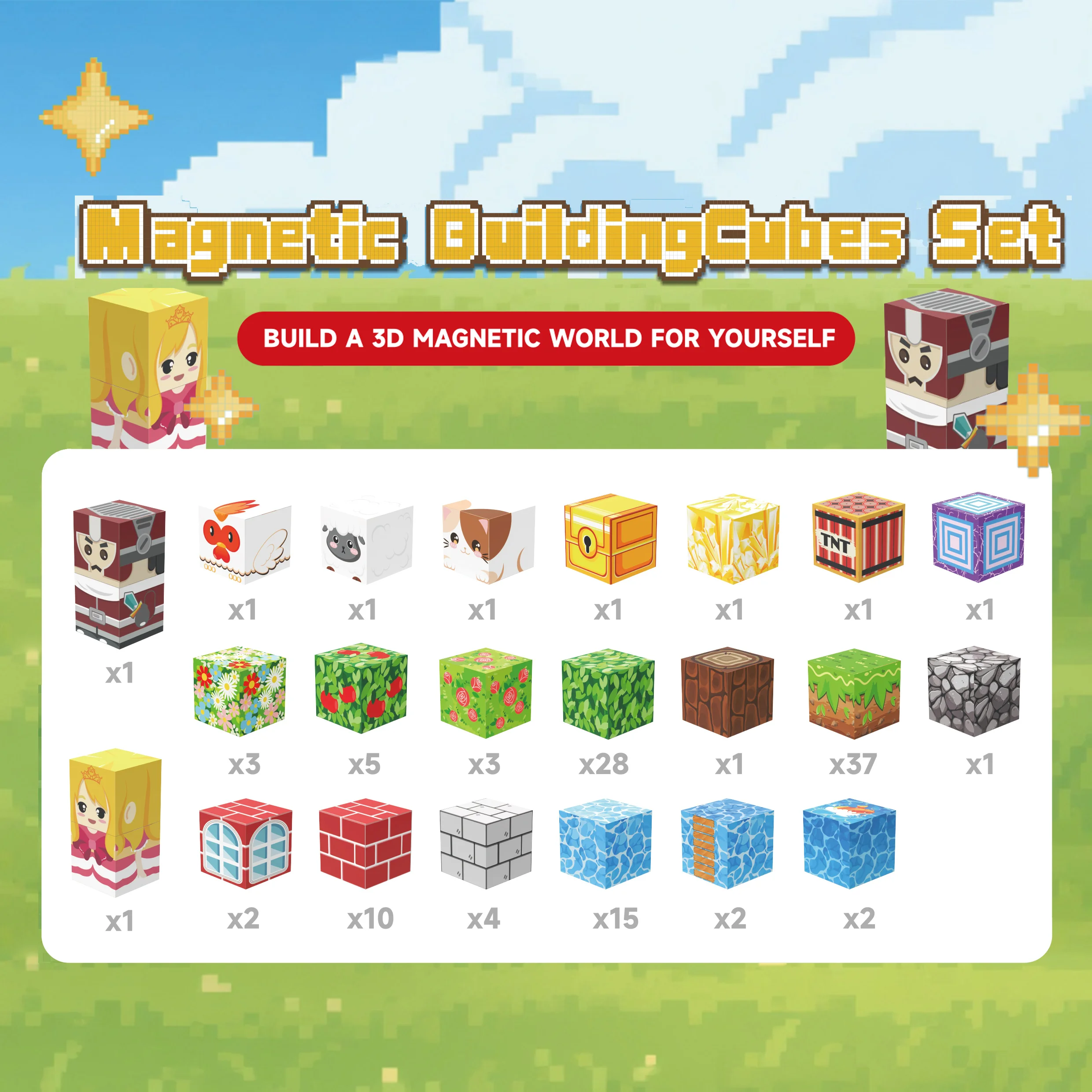 Kreatywny zestaw magnetycznych klocków konstrukcyjnych Street View Architektoniczny zestaw DIY Model Zabawka technologiczna dla dzieci na prezent dla dzieci