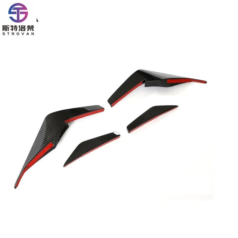 

New Condition Front Bumper Shark Fin Air Knife Dry Carbon Fiber for R8 Models 2017-2025