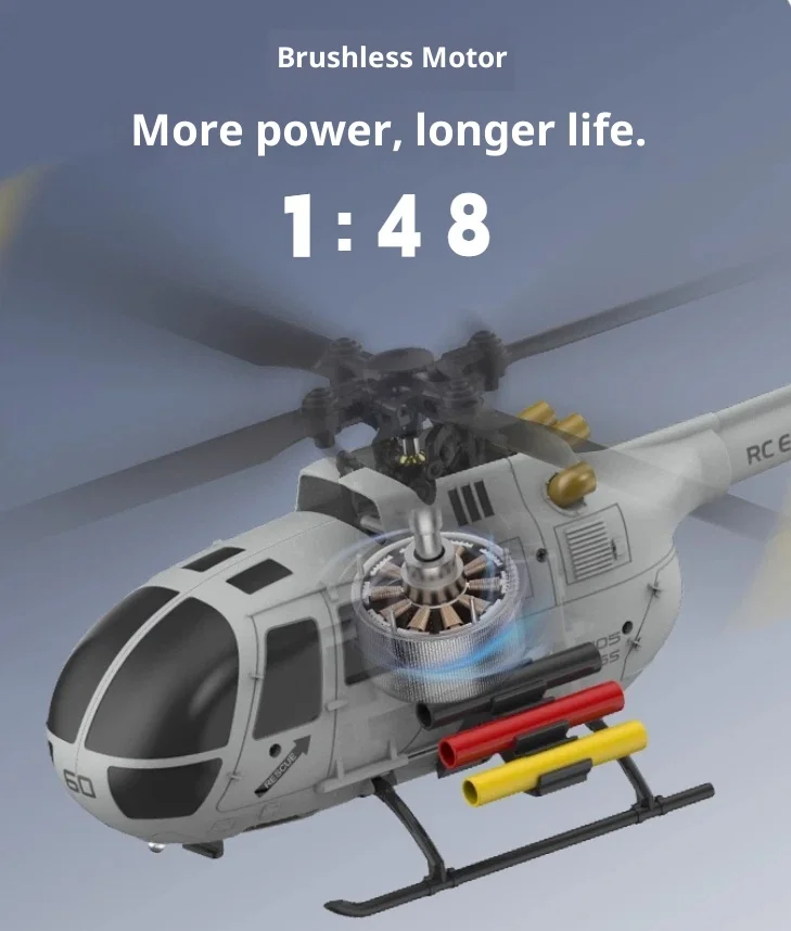 جديد 1:48 RC ERA C186S هليكوبتر يتم التحكم فيها عن بعد 6 قنوات محاكاة فرش تحديد المواقع التدفق البصري هليكوبتر الأولاد هدية #3