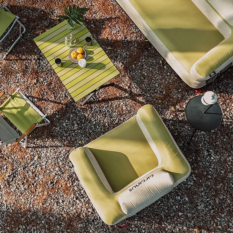Sofá preguiçoso ao ar livre do ar, sofá dobrável, natureza, interior, acampamento, inflável, reconstrução romântica, quarto, salão de praia, hotel