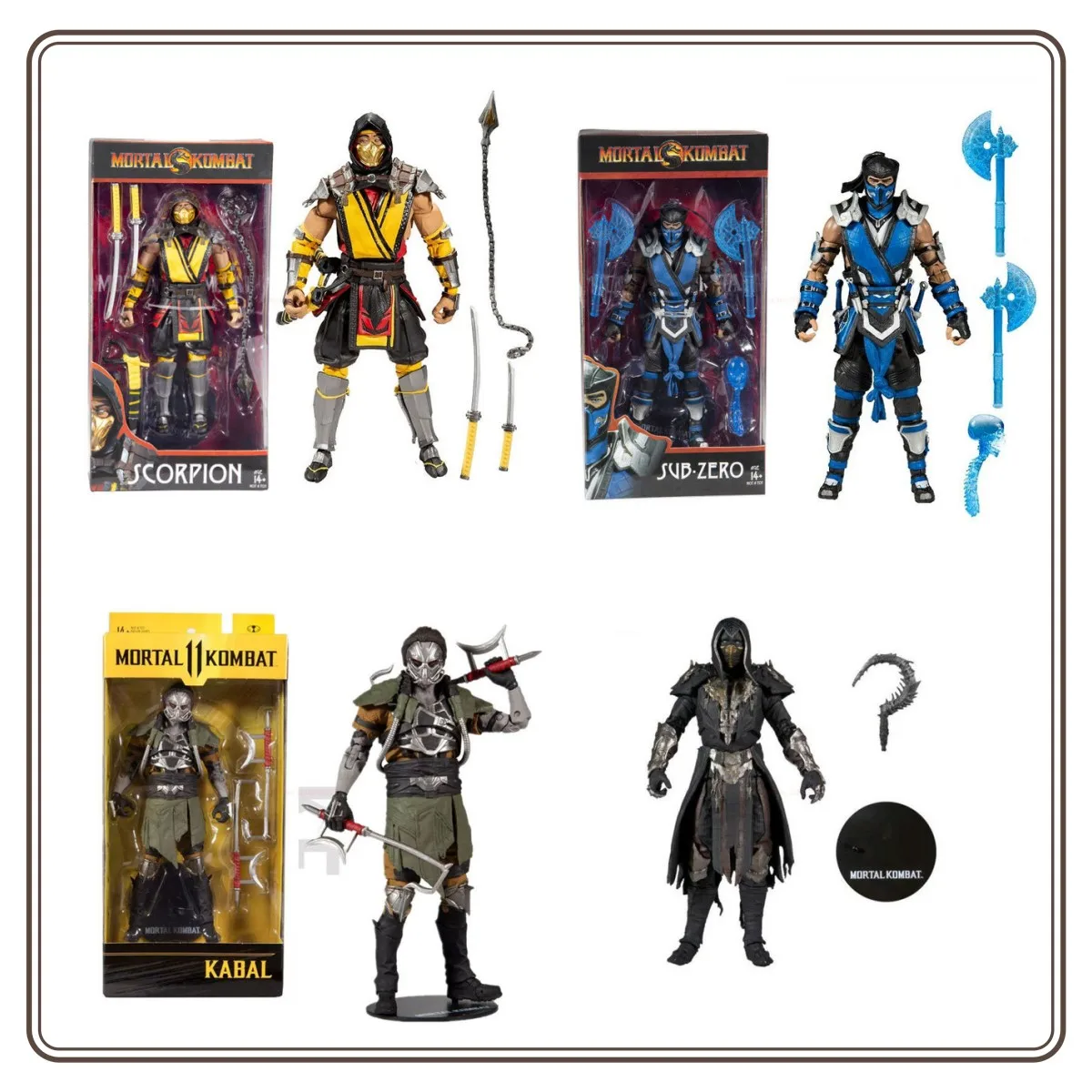 Anime Figures Originate Scorpion Zero Kabal Mortal Kombat Action Figure Collect Model Mcfarland Collect Ornaments Kid Toy Gift