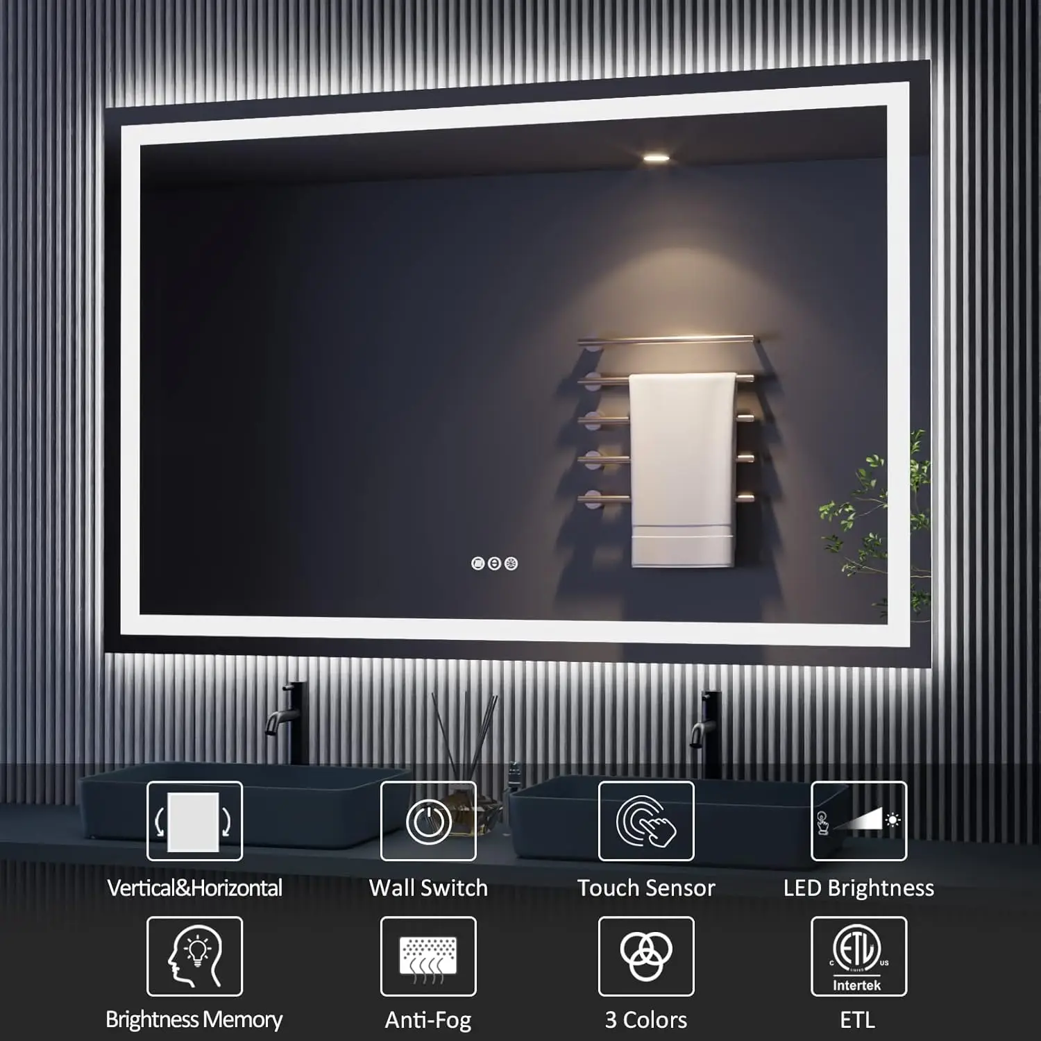 LED Bathroom Mirror 48