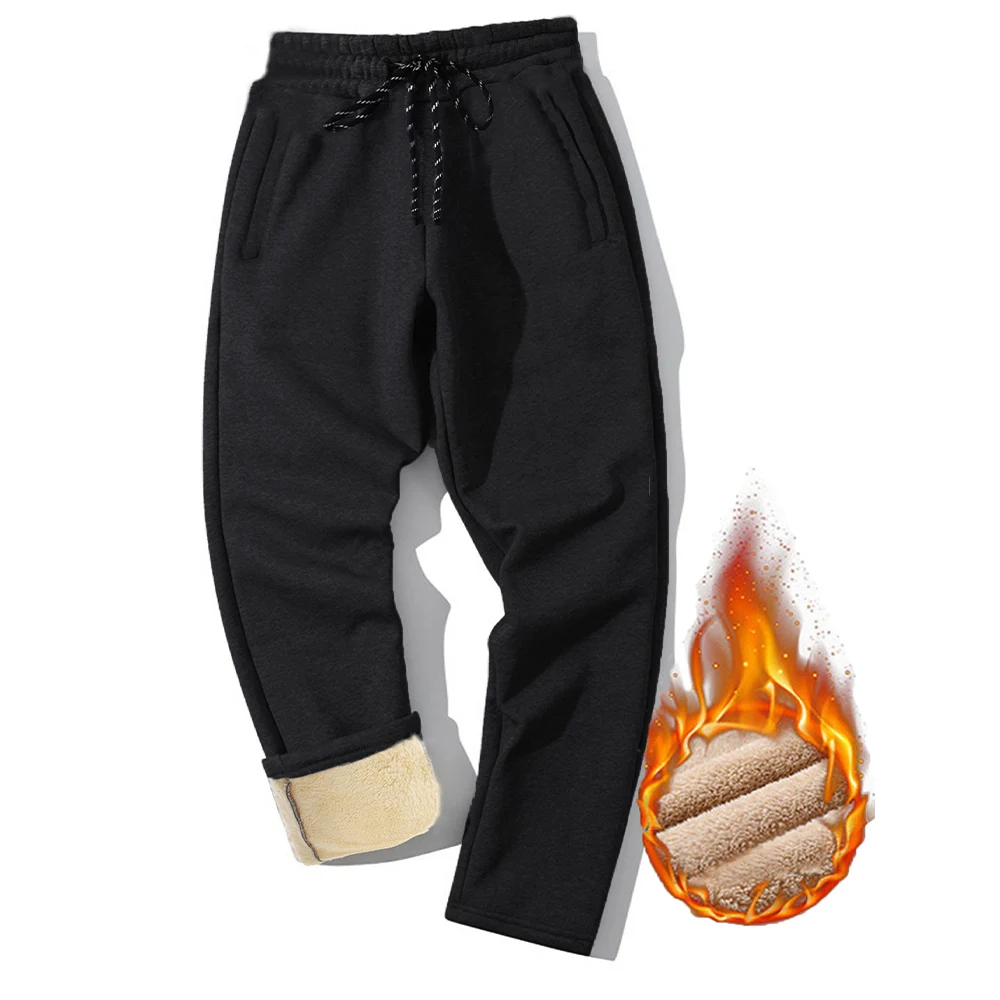 

Autumn and winter slacks men's sport pants warm and fleece thick pants
