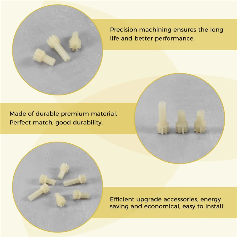 6Pcs Driving Gear Set for WLtoys K969 K979 K989 K999 1/28 RC Cars, Durable Plastic Pinion Gears