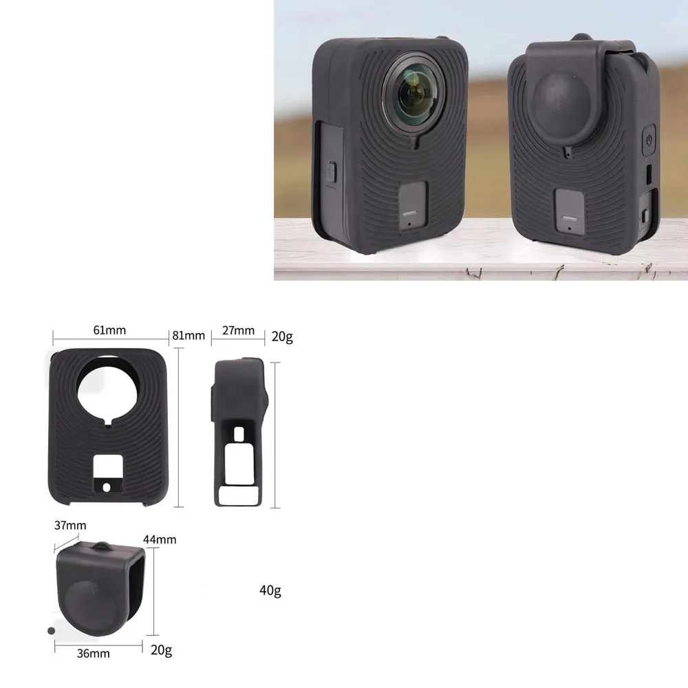 

for DJI Osmo 360 Soft Case Silicone Battery Side Open Protective Sleeve All-Round Protection Action Camera Accessories Black