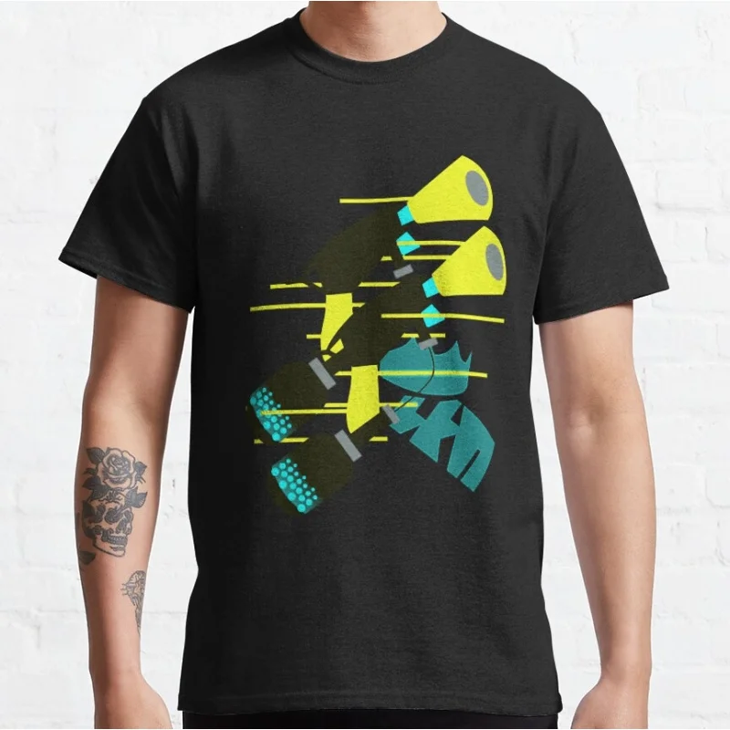 

Hero Dualies 0320 Cartoon Video game Splatoon Gift T-Shirt for gamer 100% Cotton y2k clothing Short-Sleeve Tee All Size Tops
