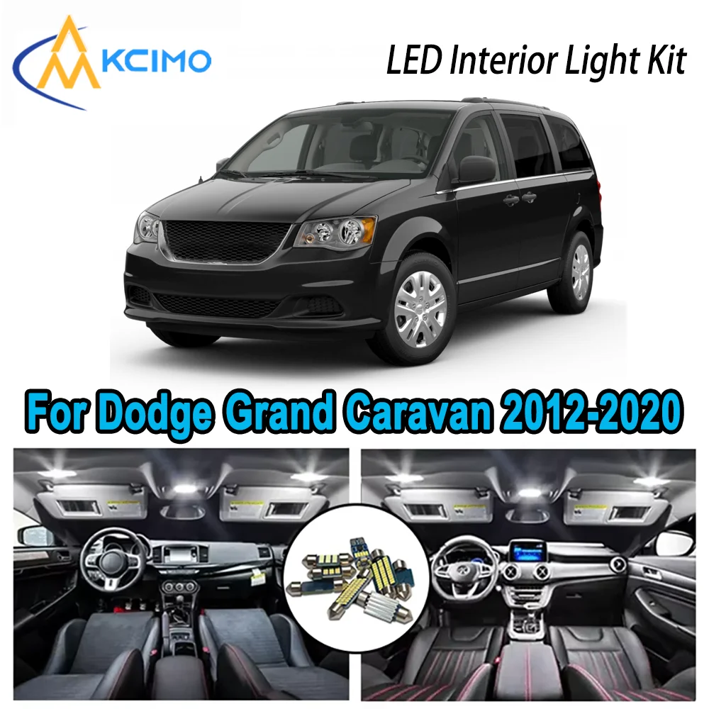 

Premium Bright LED Interior Light Kit for Dodge Grand Caravan 2012-2020 2013 2014 Dome Map Trunk Car Lamps with Canbus No Error