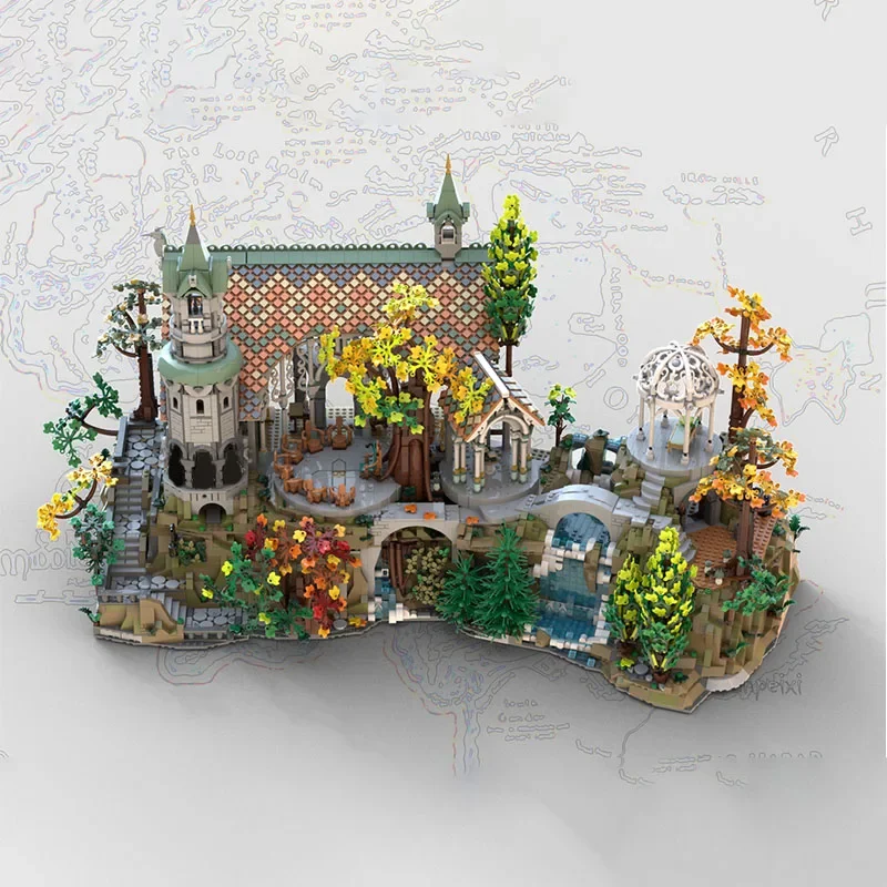MOC Mountain Base Expansion Pack Castle Creative Building Blocks Educational Toys Modular Gifts Ornaments