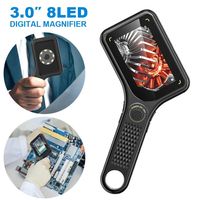 500X Handheld Digital Microscope Rechargeable 3-inch IPS Screen Mini Kids Optical Microscope Camera 8 LED Lights