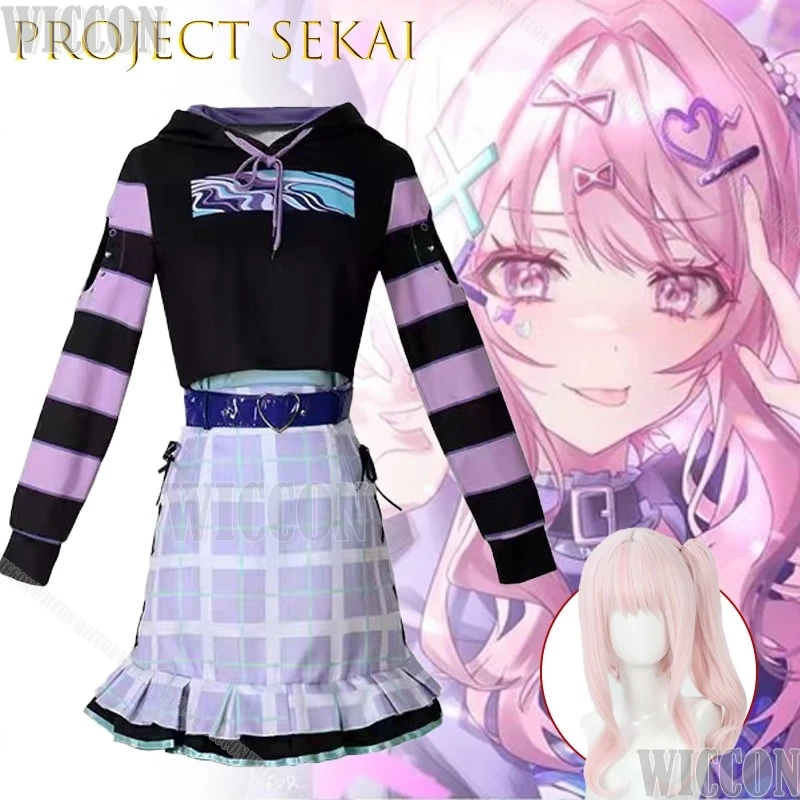 أزياء مشروع Sekai الملونة للمسرح Shinonome Ena Akiyama Mizuki Yoisaki Kanade التأثيرية أزياء شخصية أنيمي كاملة للهالوين