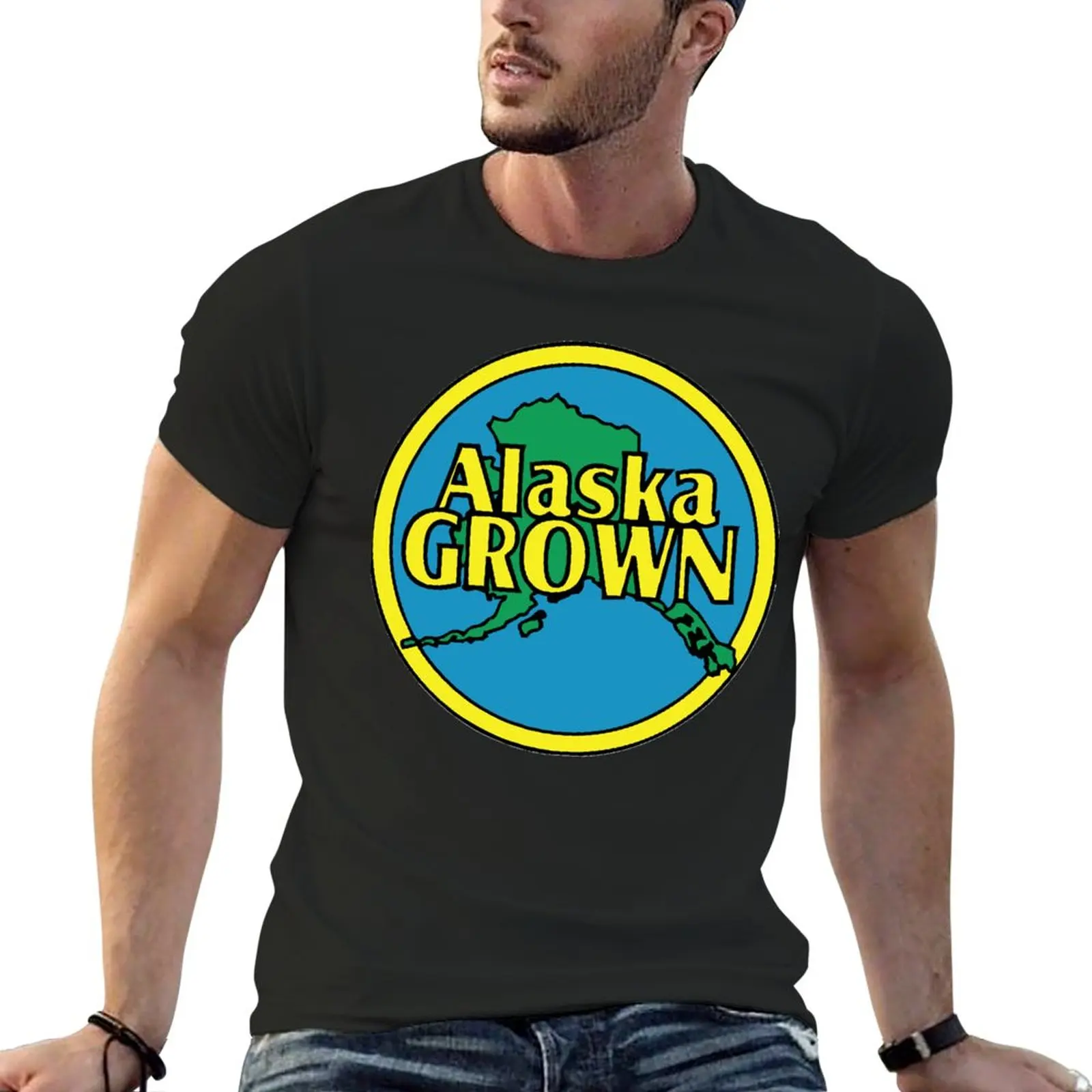 Alaska Grown T-Shirt vintage t shirt quick-drying t-shirt summer tops plain t shirts men
