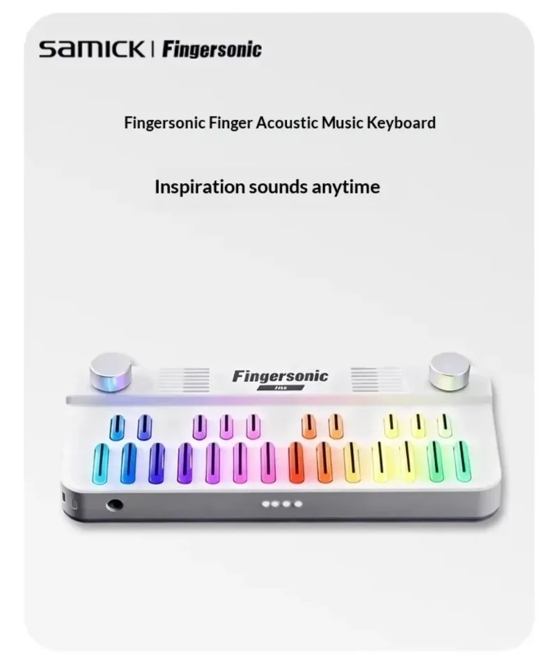 SamiCK Fingersonic Music Keyboard Play Chords With One Key Intelligent FollowUp Entertainment Keyboard 3.5mm Stereo Type-C Gift