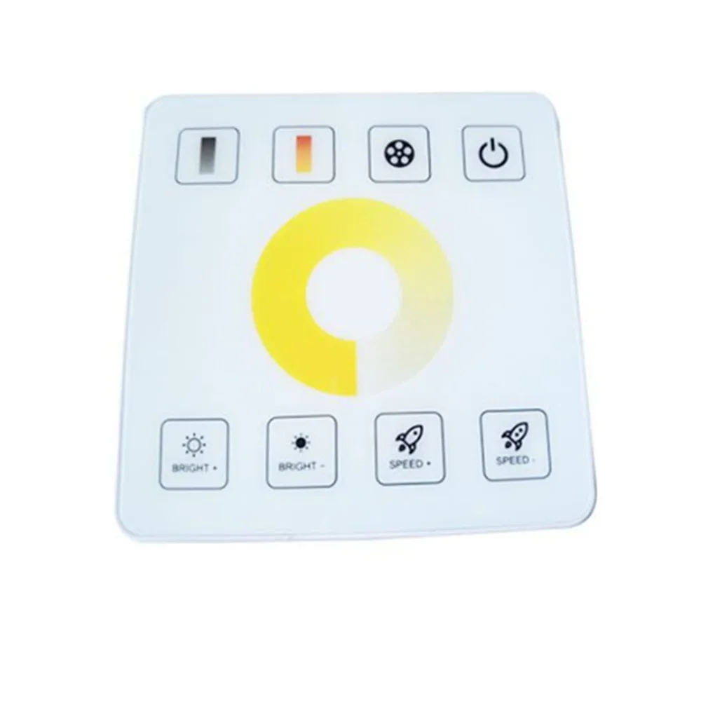 5-24V RF Wireless 86 Panel Switch Dual Dimming Controller 30A Dual Color Temperature Touch Dimmer