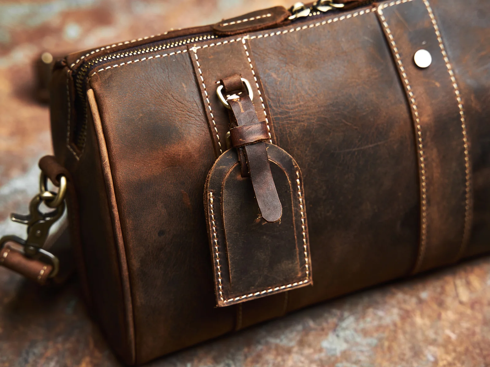Nasva Vintage Echt leder Umhängetasche für Männer lässige Umhängetaschen kleine Umhängetasche Sporttasche – Detail 10