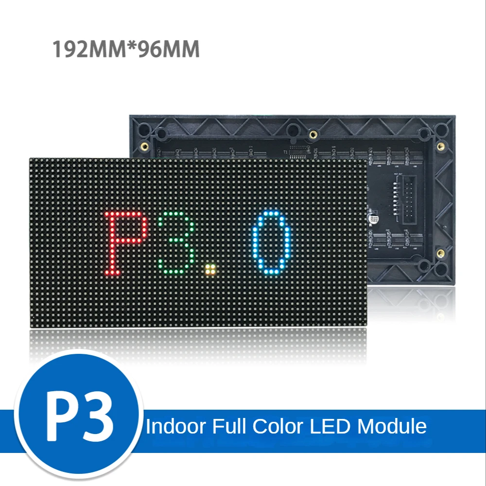 P3 Led Screen Panel Module Indoor 1/16 Scan 192*96Mm 64*32 Pixels 3in1 Rgb Smd Volledige kleur P3 Led Display Module