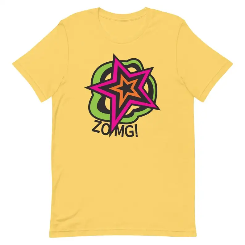 

Zomg! Yellow T-Shirt Level 3 Visuals Casual O-Neck Short Sleeve Men's Tees Regular Fit Men Women T Shirt