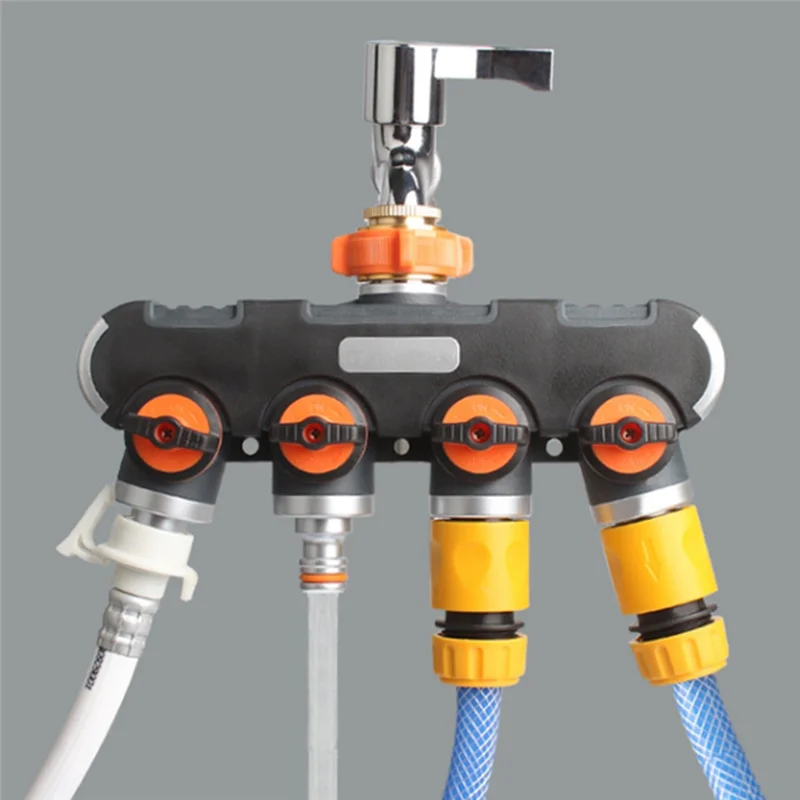 

ABVJ-4 Way Tap Connectors For Garden Hose Pipe Splitter Plastic Drip Irrigation Water Connector Irrigation Wash Car Tools
