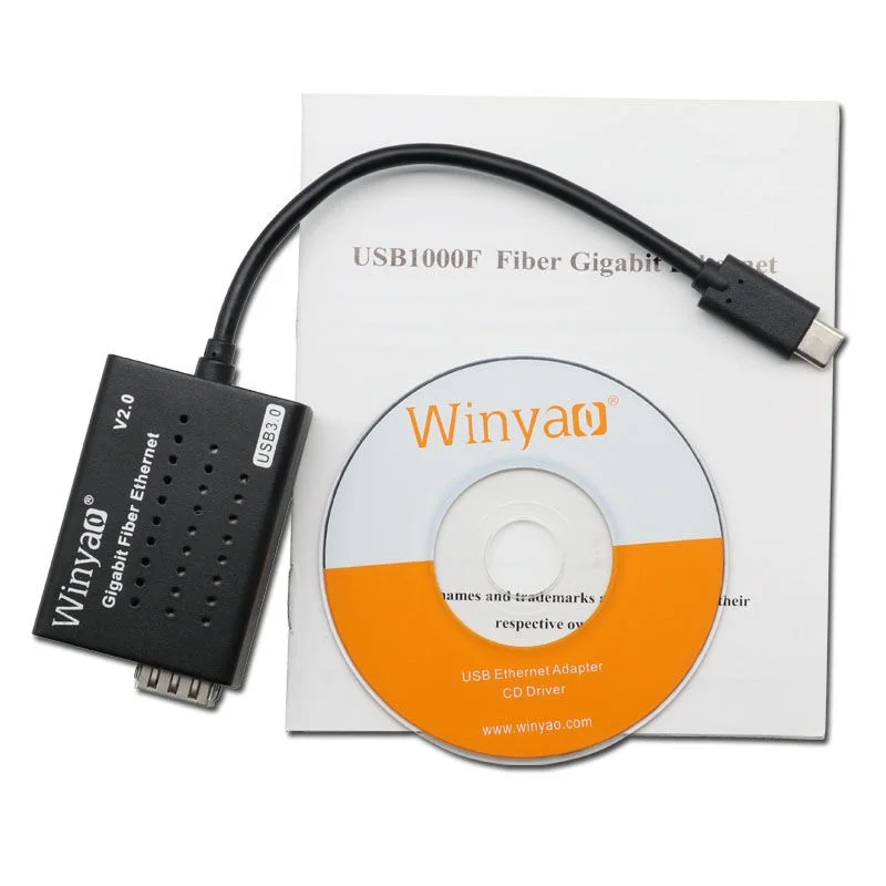 Imagem -05 - Winyao-gigabit Placa de Rede Ethernet de Fibra Óptica Usb1000f-c Usb 3.0 tipo c Sfp 1000mbps Usb1000f-lx-c