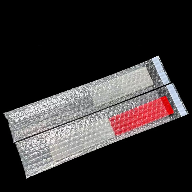 100 Buah Amplop Gelembung Bening Kemasan Strip Ramping untuk Bisnis Kecil Tas Pos Amplop Plastik Berlapis