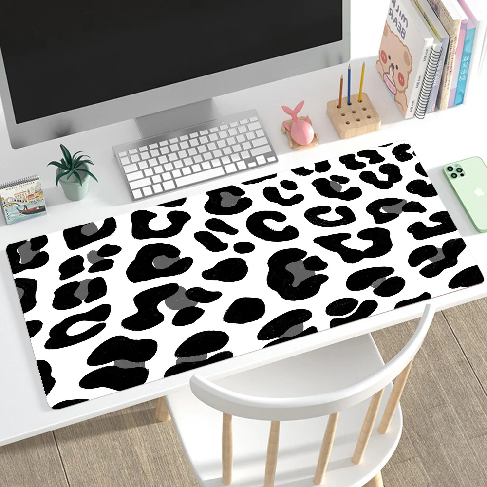 

Leopard Cow Print Mousepad Mouse Mat Desk Mat With Pad Gaming Accessories Prime Gaming XXL Keyboard Pad Padding Mat