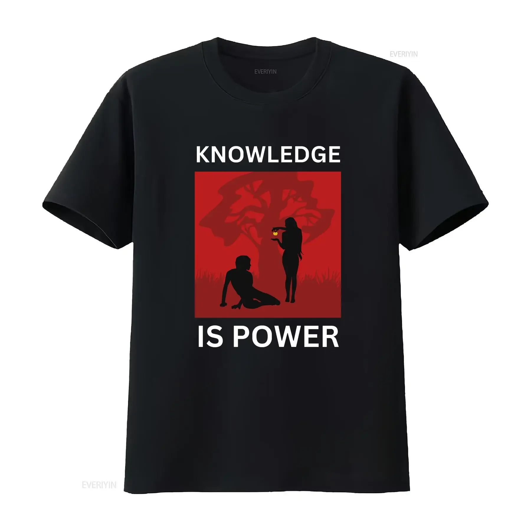 FeminisT تي شيرت لمعلم العلوم المعرفة هو قوة مكافحة الدين الملحد القوطية الظلام ليليث حديقة عدن خمر غسلها