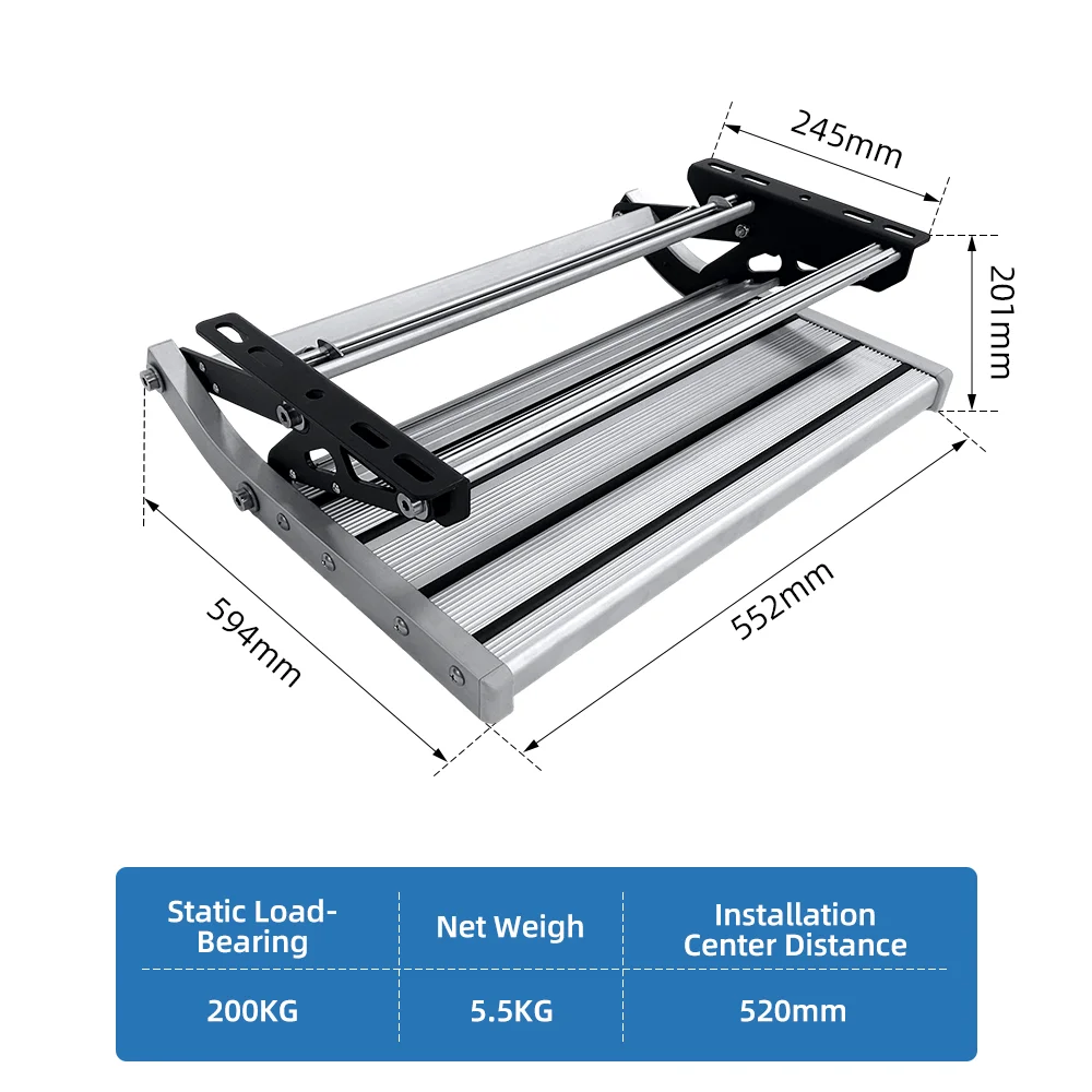 Load-bearing capacity 200KG aluminum folding RV/caravan pedal