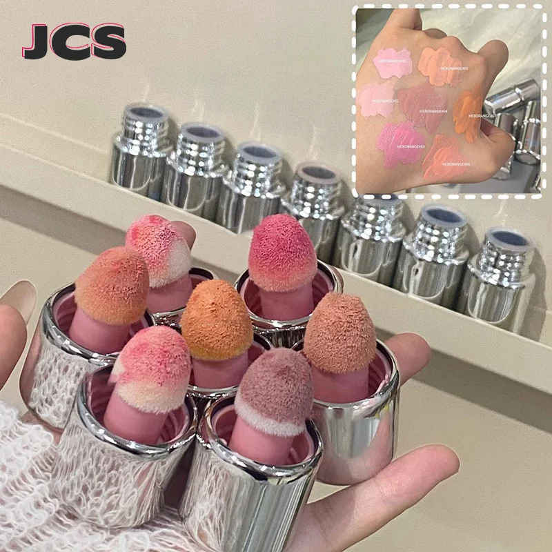 HERORANGE Matte Liquid Blush Water Light Cheek Cream Smooth Blush Big Sponge Brush Head Easy To Apply Natural Rouge Makeup