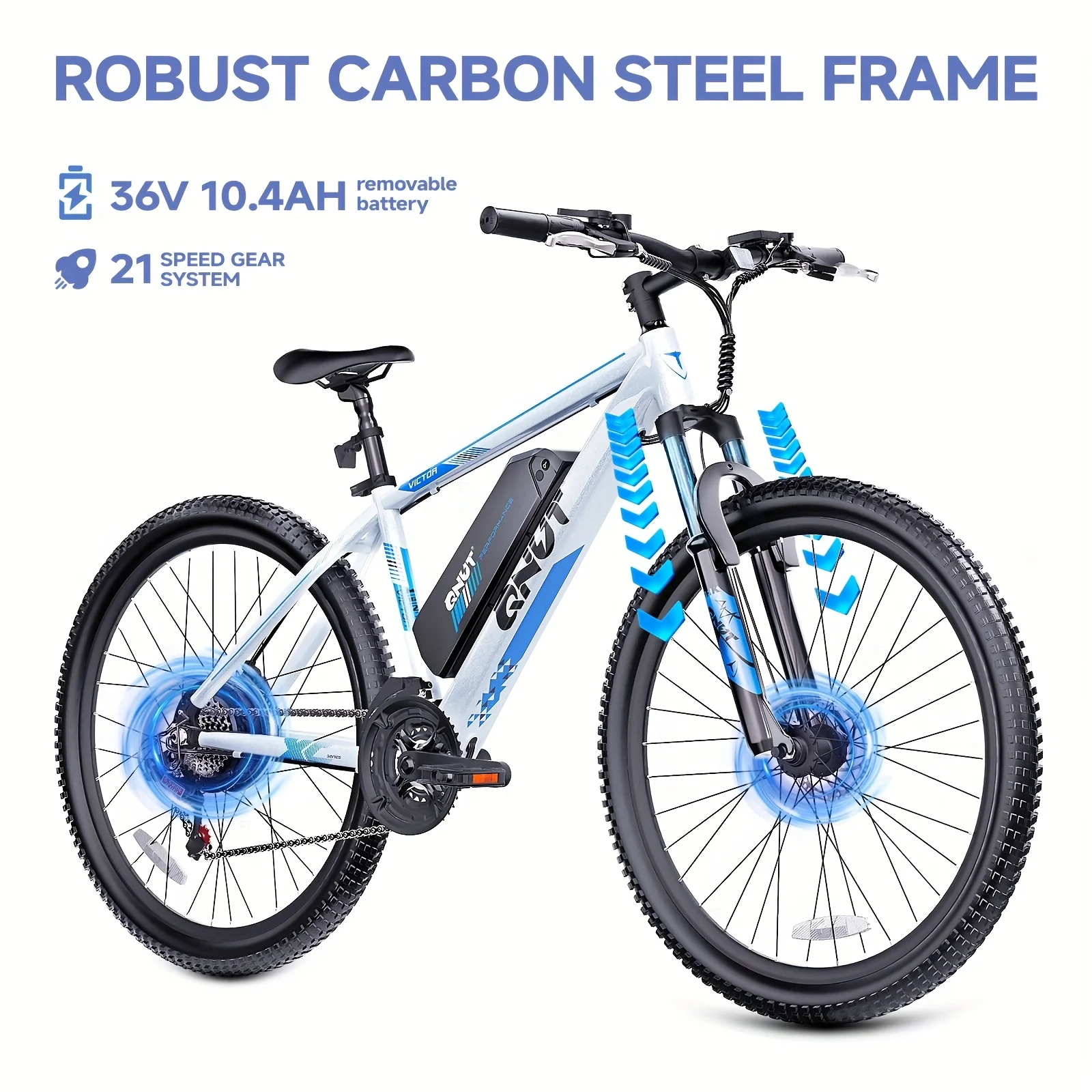 Mountain Biking Gear For Men - QNUT 26 Inch Adult Electric Mountain