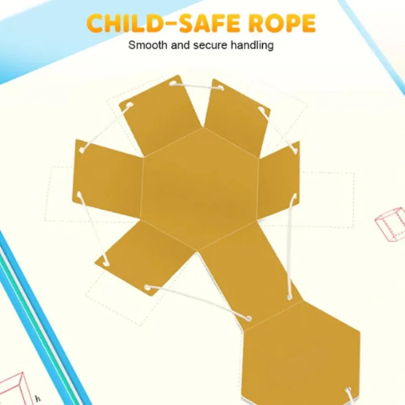 Pull String 3D Geometry Learning Book Interactieve Pull-String Geometry Learning Kit met pop-up modellen Volume- en gebiedsverkenning