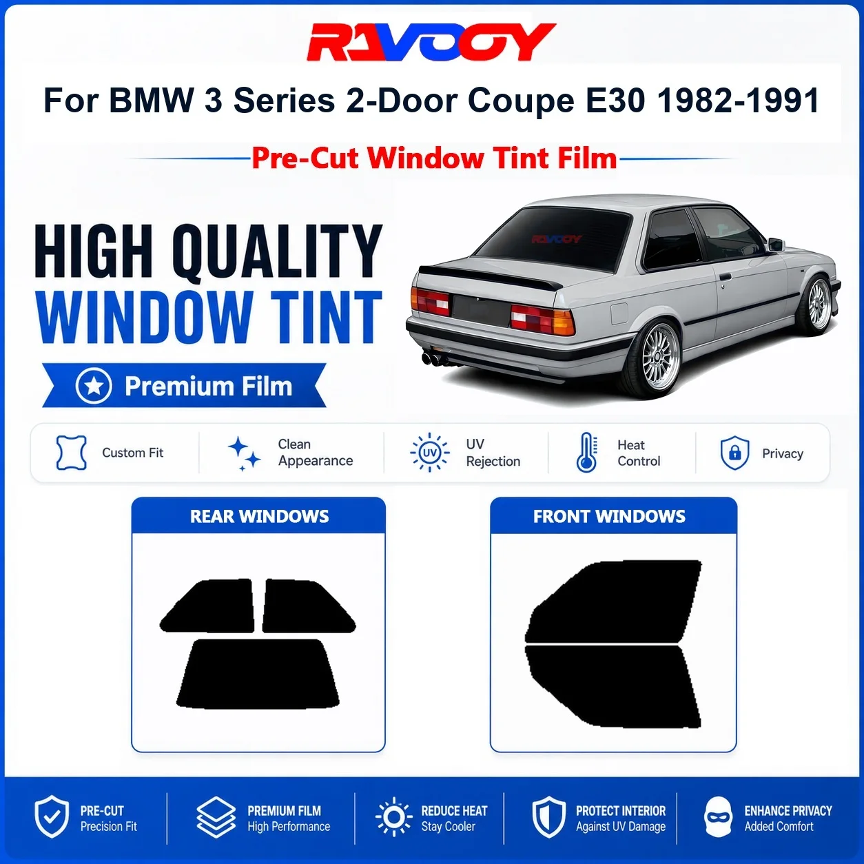 premium-pre-cut-window-tint-for-bmw-3-series-2-door-coupe-e30-1982-1991-front-rear-windows-uv-heat-rejection-privacy-film