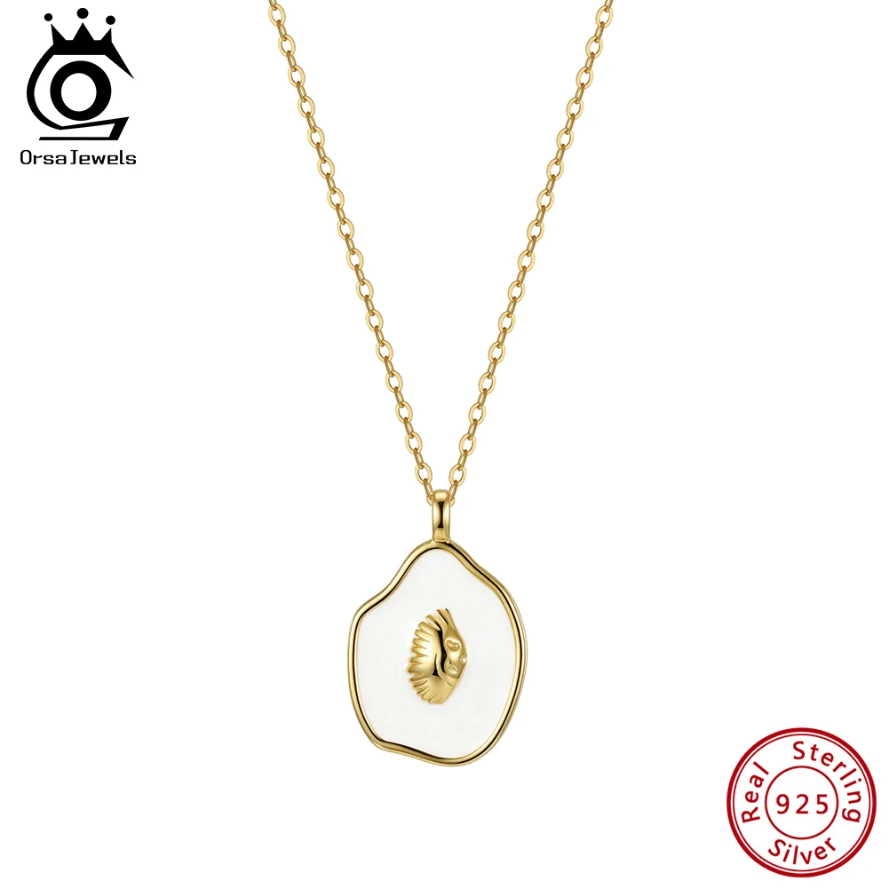 

ORSA JEWELS Винтажное религиозное ожерелье с подвеской из стерлингового серебра 925 пробы, элегантное и изысканное, для женщин, подарок на годовщину свадьбы SAPN62