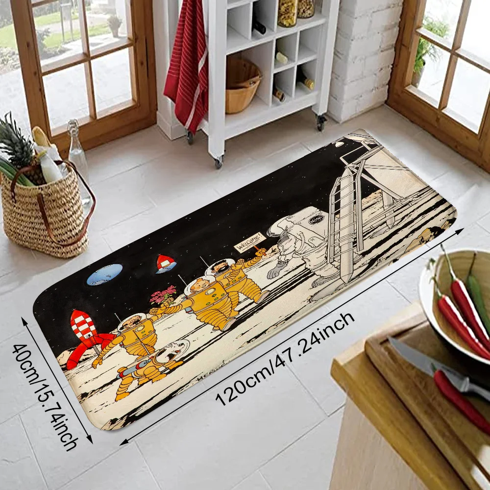 Tintin Decoration Home Decor Items Carpet for Bathroom Rug Mat Room Rugs Custom Things to the House Entrance Door Doormat Foot