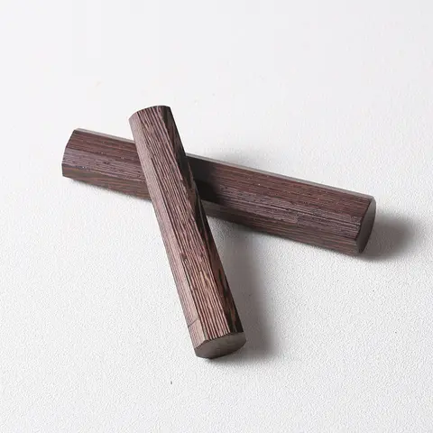 キッチンナイフ八角形ハンドル天然木ウェンゲウッド日本シェフナイフ用フルタングDIY交換用ナイフ製作ツール