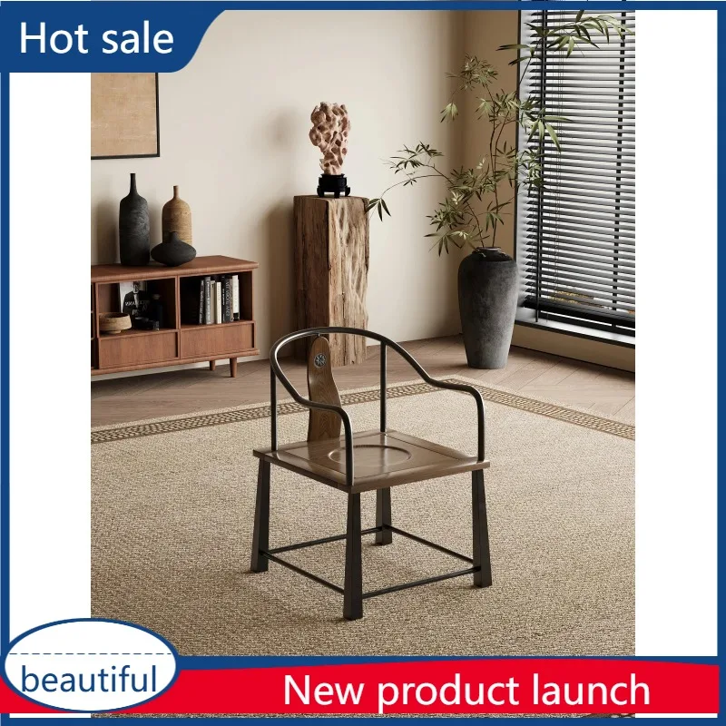 

A003 New Chinese armchair, solid wood retro tea table owner, Zen meditation cross-legged chair