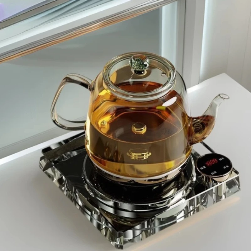 Qwinn 220V Fully Automatic Bottom Boiling Tea Pot Constant Temperature Glass Crystal Electric Kettle For Brewing Tea And Boiling