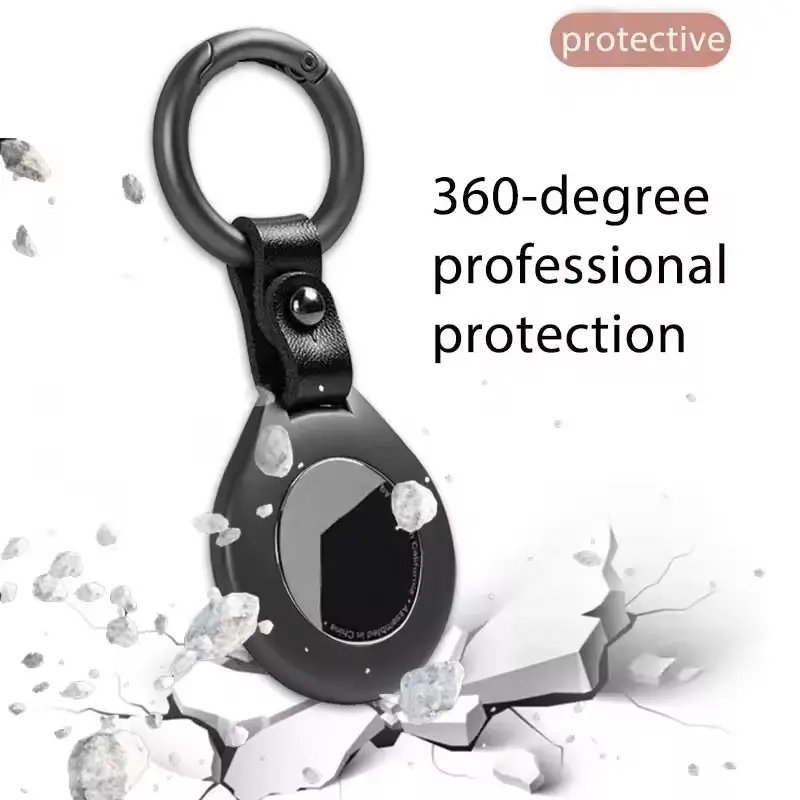 

Для Apple Airtag кожаный металлический брелок защитный чехол для Air Tag анти-потерянный трекер локатор чехол для сумки для домашних животных аксессуары