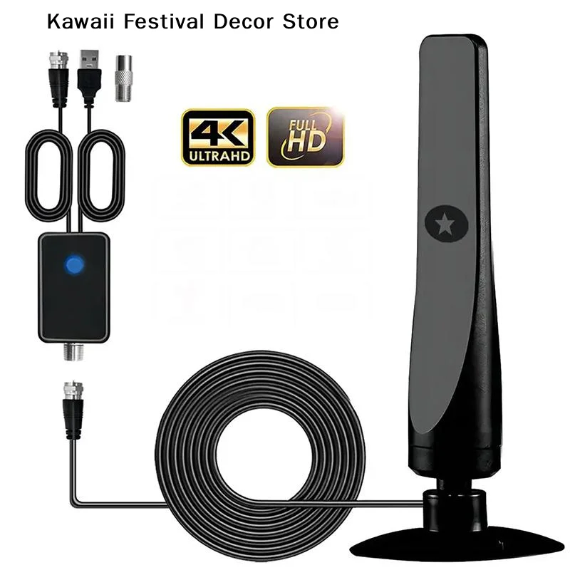 【K】New Digital TV Antenna Receiver Indoor And Outdoor High-Definition Digital Terrestrial Wave Hdtv TV Antenna Supports Multiple