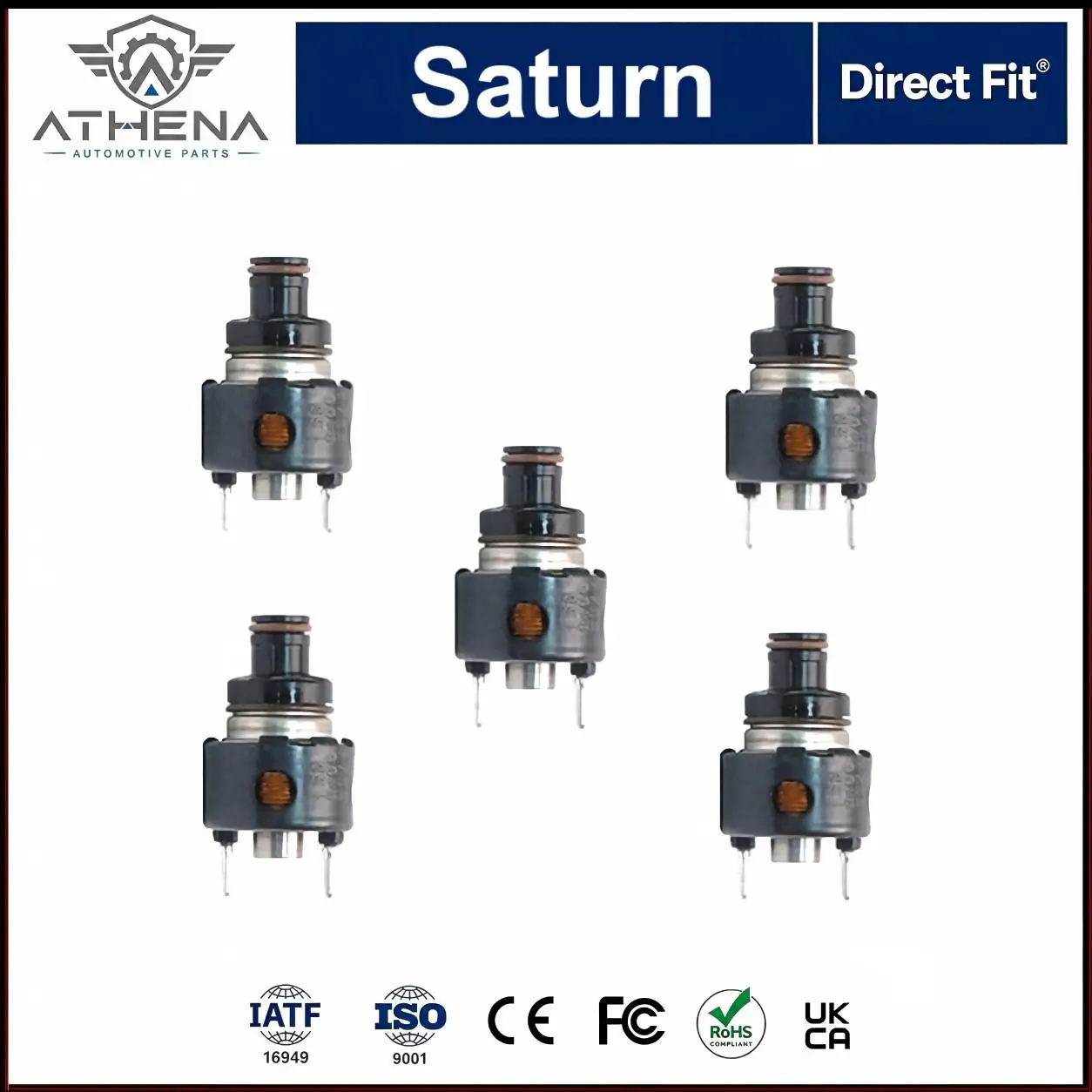 50059 21003289 Transmission Shift Solenoid Valve 5Pcs Kit Fit Saturn Vehicles 93-On Automatic Gearbox