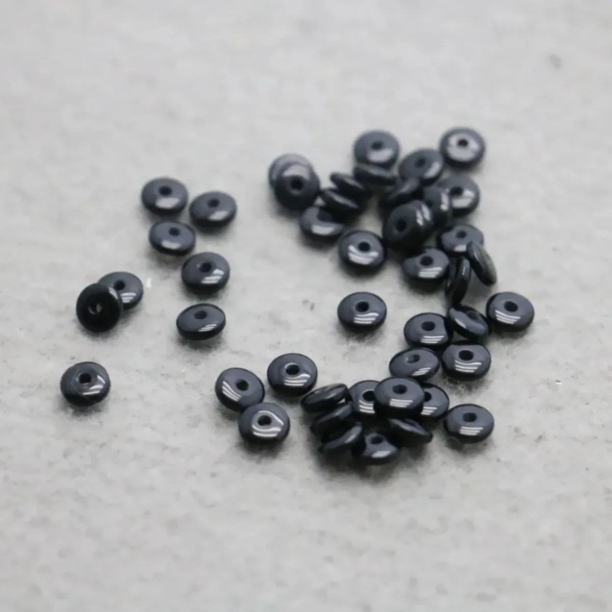 100PCS Boutique Abacus Black Beeswaxes Separate Beads Fittings for Accessory DIY Machining Parts 6mm Girl Components Findings