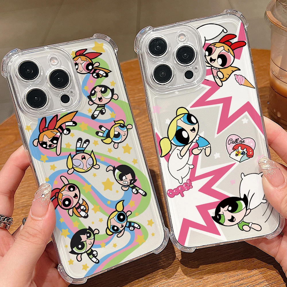 Anime Cool Girl P-Powerpuffs Phone Case For Samsung A27 A37 A57 A17 A56 A26 A33 A54 A51 A73 A55 A53 A36 A35 A34 A25 A24 A23 4G5G