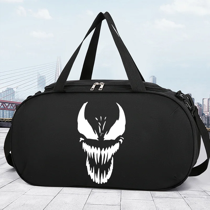 Venom Gym Sport Bag Fitness Handbag Canvas Women Cartoon Waterproof Travel Pouch Men Storage Bags Large Capacity Shoulderbags