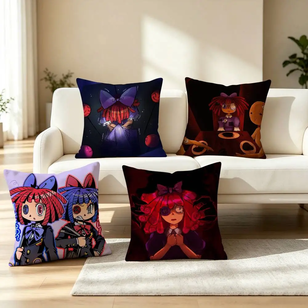 T-The Amazing Digital Circus R-Ragatha Square Double-Sided printed Pillow Case Bedroom Bedside Pillow Sofa Cushion Cover