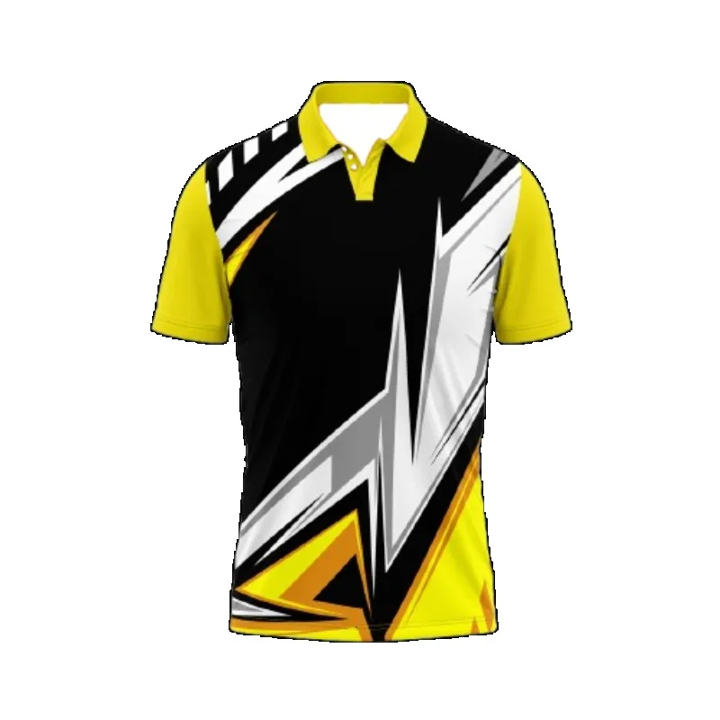 

Summer Men's Cycling 3D Printed Quick Drying T-shirt, Short Sleeved Polo Shirt with Full Printed Pattern, Football Sports Shirt